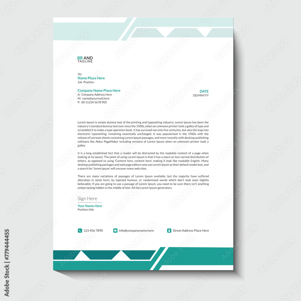 business corporate letterhead design business corporate letterhead design