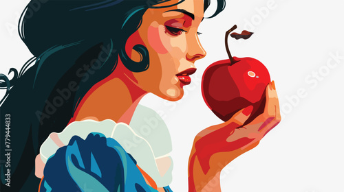 Snow White with red apple 19thcentury German fairy ta photo