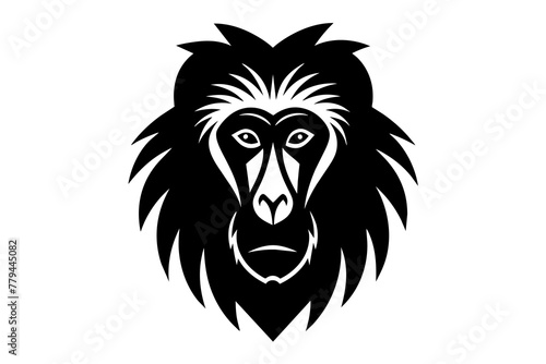 baboon silhouette vector illustration