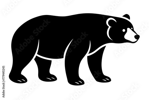 bear silhouette vector illustration