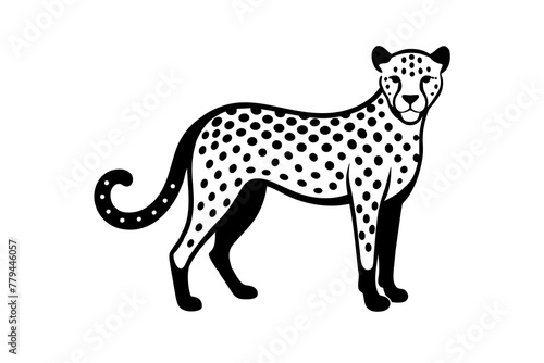 cheetah silhouette vector illustration