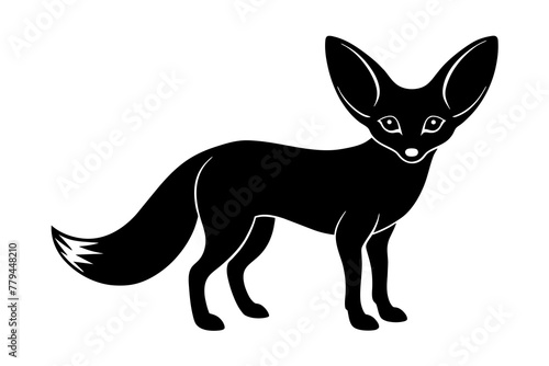 fox silhouette vector illustration