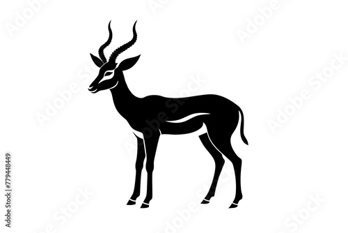 gazelle silhouette vector illustration