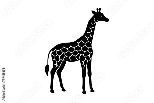 giraffe silhouette vector illustration