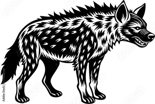 hyena silhouette vector illustration photo
