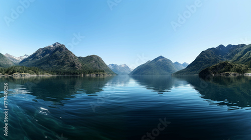 lake and mountains high definition(hd) photographic creative image