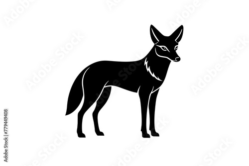 jackal silhouette vector illustration