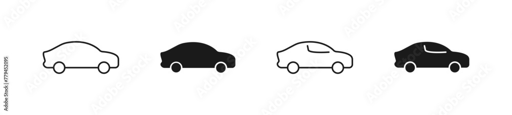Car vector icon. Automobile symbol. Vehicle or auto simple flat illustration isolated. Drive sign for web and apps UI. Line and filled icons. Car vector icon. Automobile symbol. Vehicle or auto simple flat illustration isolated. Drive sign for web and apps UI. Line and filled icons.