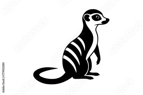 meerkat silhouette vector illustration photo