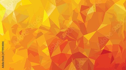 Illustration of abstract Orange Yellow banner low poly
