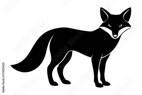 fox silhouette vector illustration