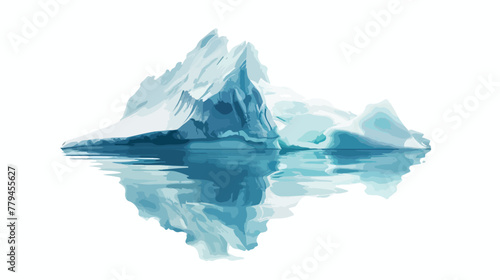 Large iceberg floating in the Southern Ocean flat vector © Jasmin