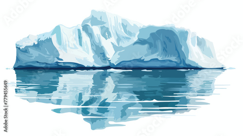 Large iceberg floating in the Southern Ocean flat vector © Jasmin