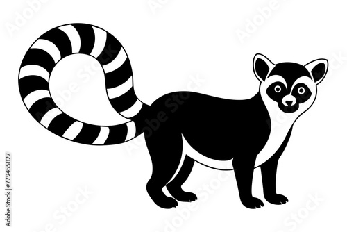 lemur silhouette vector illustration