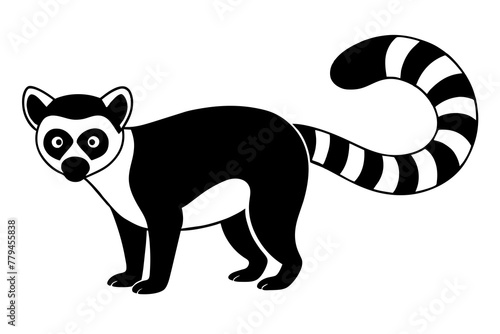 lemur silhouette vector illustration