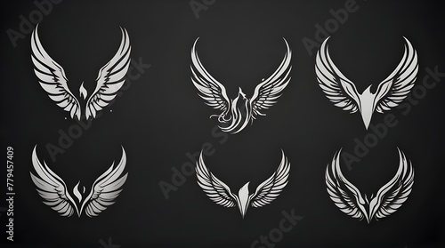 wing logo symbol icon vector illustration .Generative AI