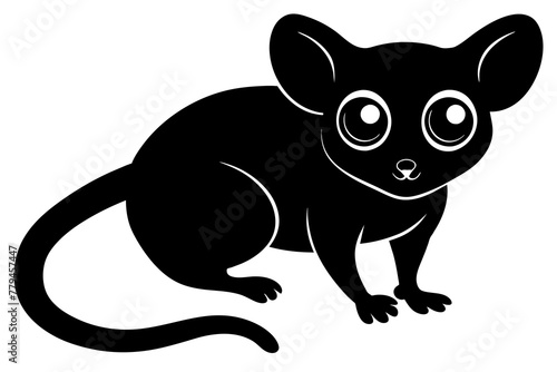 tarsier silhouette vector illustration