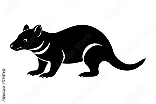 tasmanian devil silhouette vector illustration