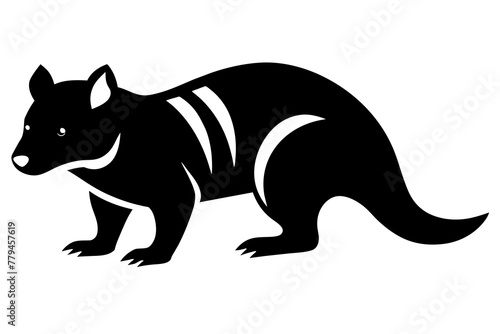 tasmanian devil silhouette vector illustration © CreativeDesigns