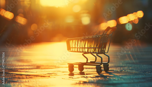 Imagine a shopping cart emoji symbolizing retail or e commerce activities ar7 4 v6 0 Generative AI photo