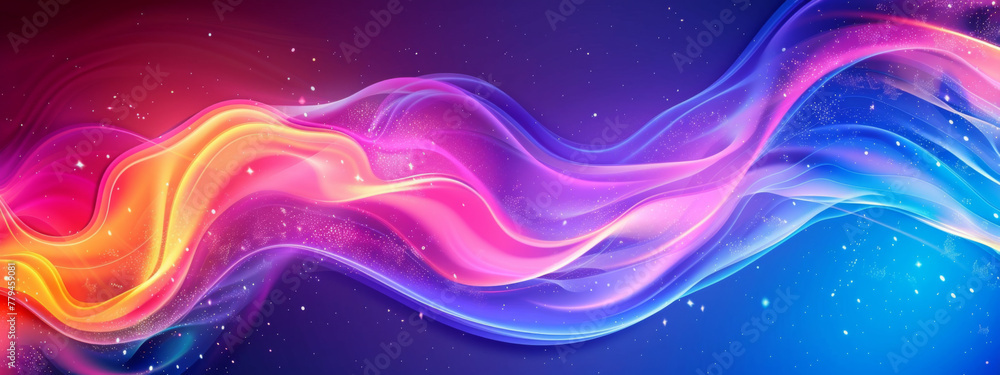 abstract blue and orange wave background, in the style of digital neon abstract blue and orange wave background, in the style of digital neon