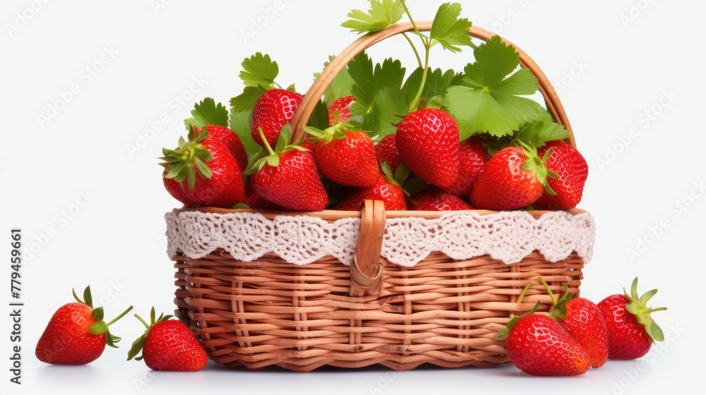 basket of strawberries basket of strawberries