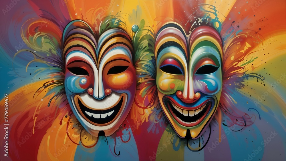 Comedy masks for theatre Comedy masks for theatre