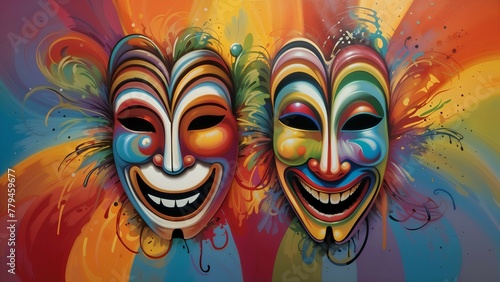 Comedy masks for theatre  © Wint