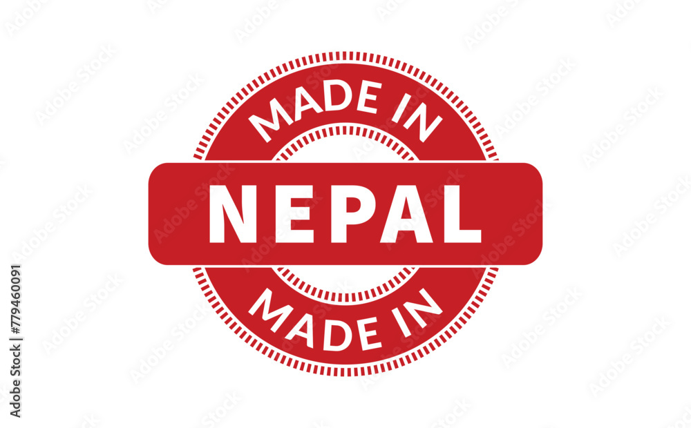 Obraz premium Made In Nepal Rubber Stamp
