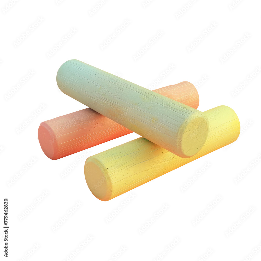 Three wooden sticks on transparent background Three wooden sticks on transparent background