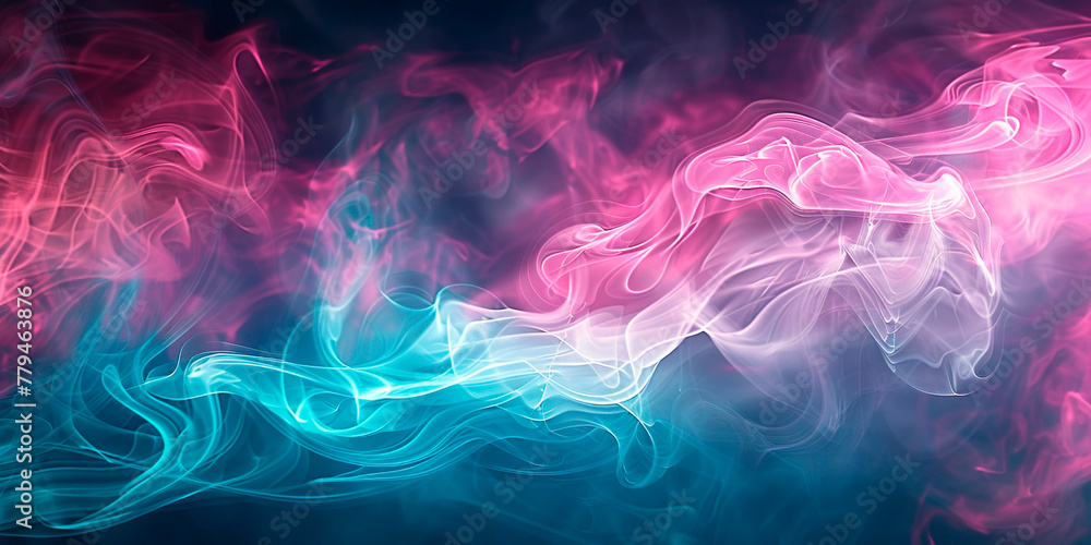 Abstract multi colored smoke waves background