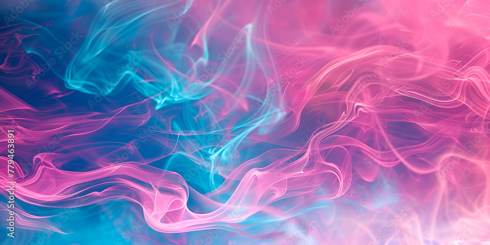 Abstract multi colored smoke waves background