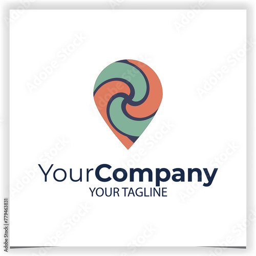 Twist place holder logo design template vector