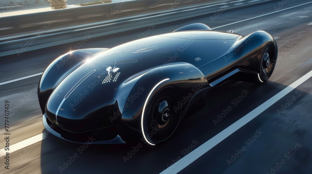 A sleek and modern concept car designed for speed and efficiency AI generated illustration A sleek and modern concept car designed for speed and efficiency AI generated illustration