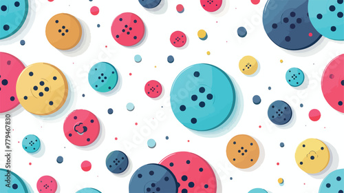 Seamless vector decorative background with circles but