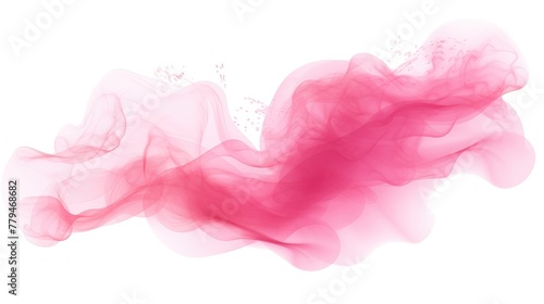 pink smoke on white background
