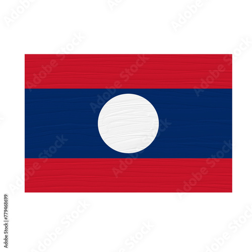 oilpaint style with Loas flag illustration