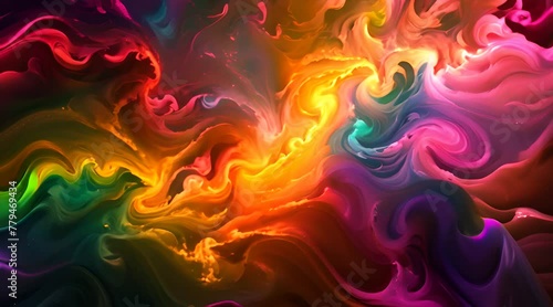 motion Colorful abstract cloud swirl. 