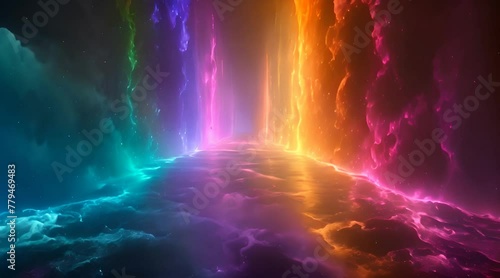 motion Colorful abstract cloud swirl. 
