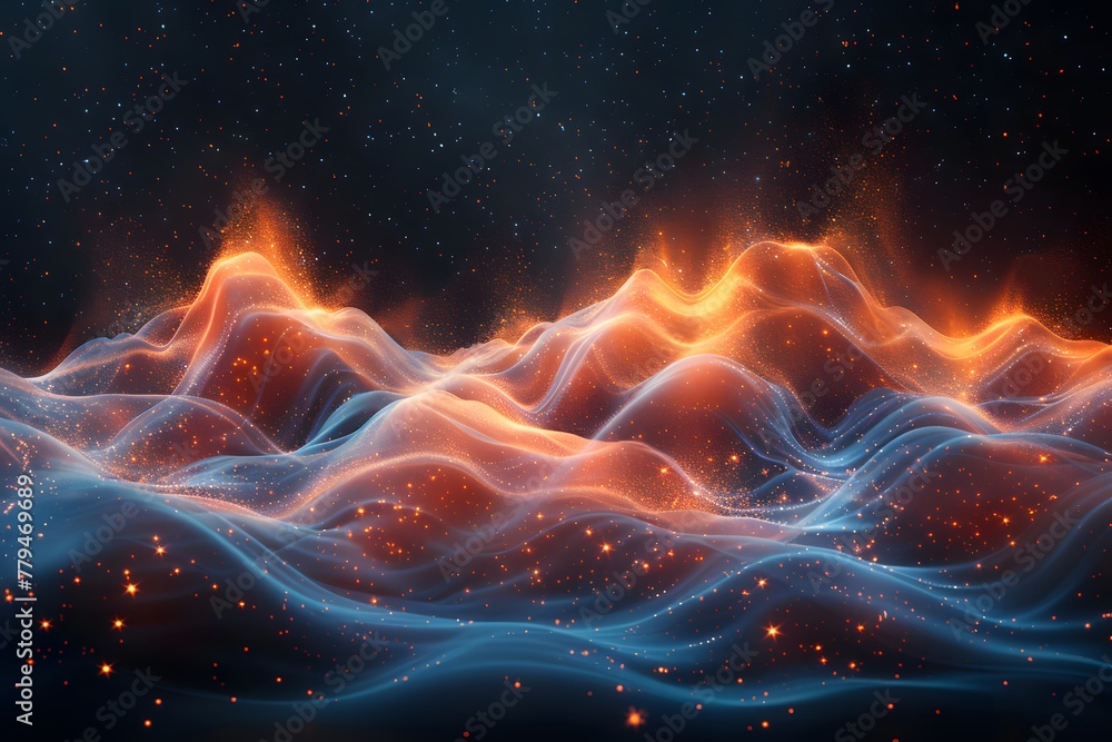 Computer Generated Image of a Mountain Range Computer Generated Image of a Mountain Range