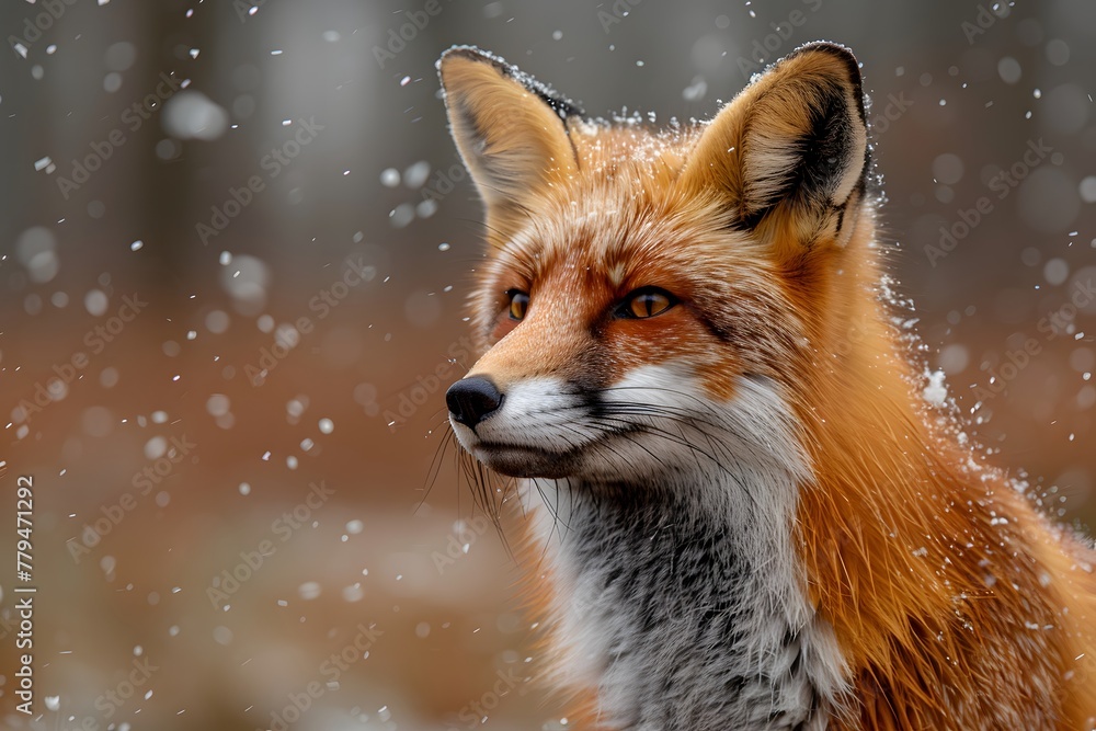 Close Up of a Fox in the Snow Close Up of a Fox in the Snow