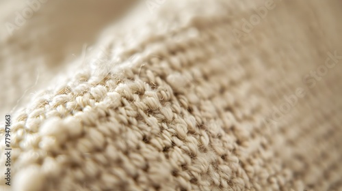Cozy and Inviting Fabric Weave with Tactile Texture for Warm Neutral Background