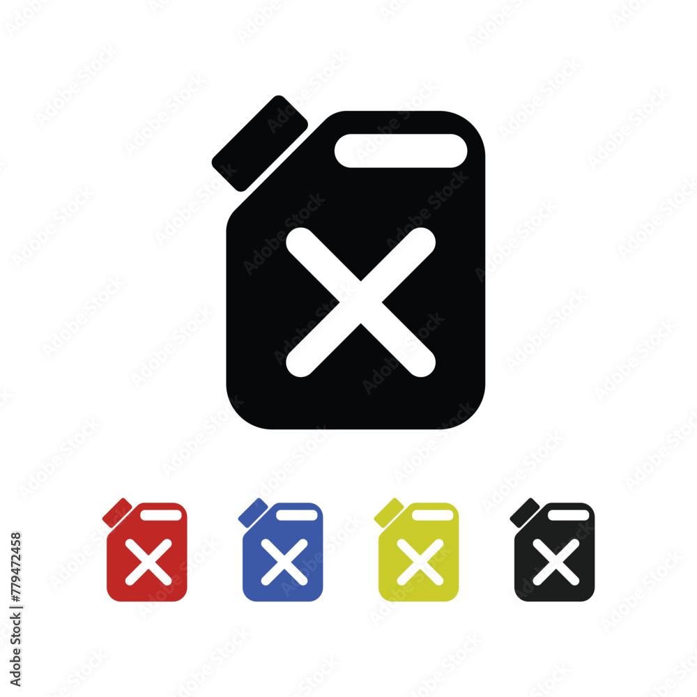kerosene can icon set design kerosene can icon set design