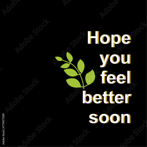 Hope you feel better soon typography slogan with cute cartoon flat sleeping teddy bear for t shirt printing, apparel tee graphic design.