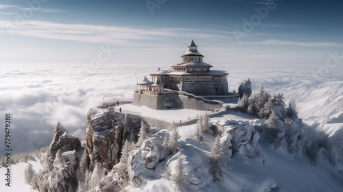 church in the snow