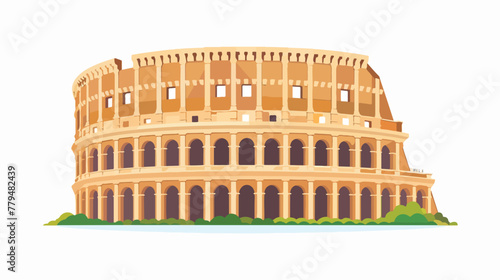Rome coliseum landmark icon vector illustration design