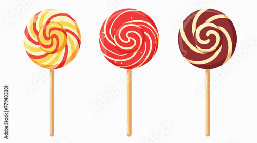 Lollipop Vector Icon Flat vector isolated on white background