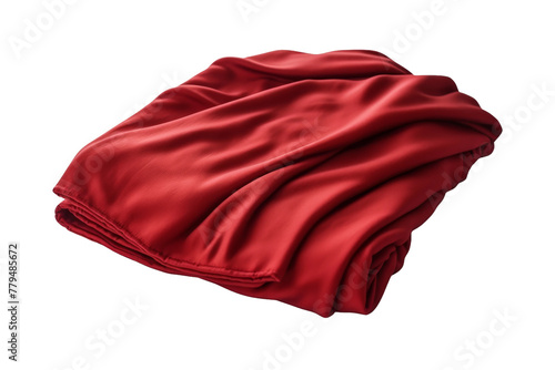Red Blanket on White Background. On a White or Clear Surface PNG Transparent Background.