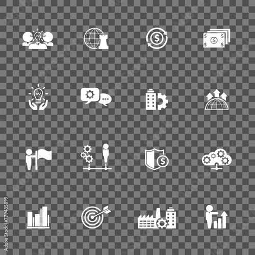 Universal business management and human resources icon set. Universal icons for web and mobile. Vector.	