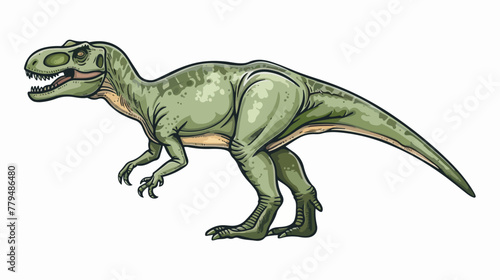 Sketchy Dinosaur Vector Illustration flat vector isolated